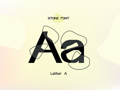 Stone Font Letter A alphabet bold bold font design display font font letter typography