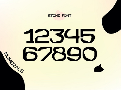Stone Font Numerals alphabet bold design display font graphic design number numeral typography