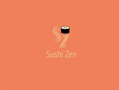 sushi zen logo art design illustrator logo logocore sushizen type typography