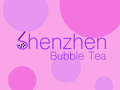shenzhen bubble tea logo art design illustrator logo logocore shenzhen shenzhenbubbletea type typography