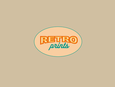 retro prints logo 30daylogochallenge art design illustrator logo logocore retro retroprints type typography vintage