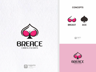 Breast & Ace haha :D ace artwork breast design escort graphic illustration illustrations lady logo woman