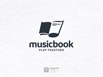 MUSICBOOK art artwork book combination dualmeaning education graphic logo music