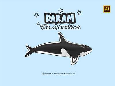 DARAM - The Adventurer (Orka Whale) Character cartoon character character design illustration mascot mascot character vector illustration vectorart vectors