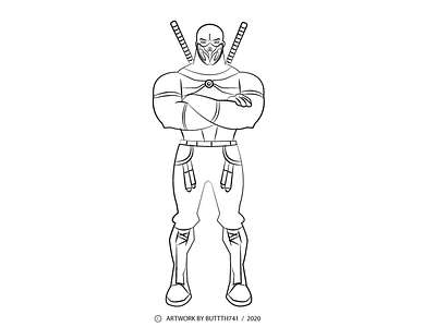 Mortal Kombat Character Liner Art character design characterdesign lineart