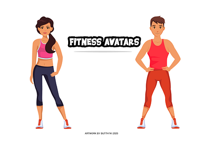 Fitness Avatars avatars cartoon character design fitness illustrations vector