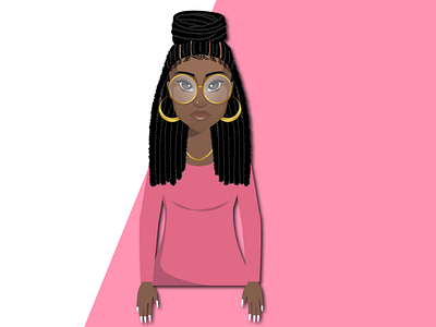 Cute Black Girl Character