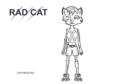 RAD CAT Mascot Design
