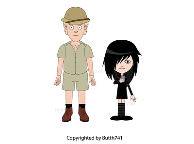 Steve Irwin & His moody Daughter Character Design