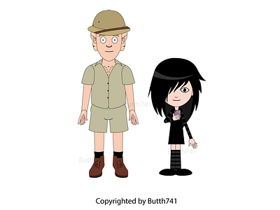 Steve Irwin & His moody Daughter Character Design