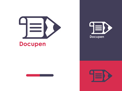 Docupen brand colorful designer document icon illustration logo logodesign logomark logos logotype logotypedesign logotypes mark minimalism pencil pencil logo typography vector