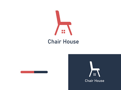 Chair House brand chair colorful concept home house house logo icon idea illustration letter logo logodesign logotype mark minimalism typography vector window