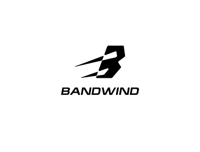 Logo design "Bandwind" b band black brand branding company icon letter logo logodesign logos logotype mark minimalism monochrome typography vector wind логотип