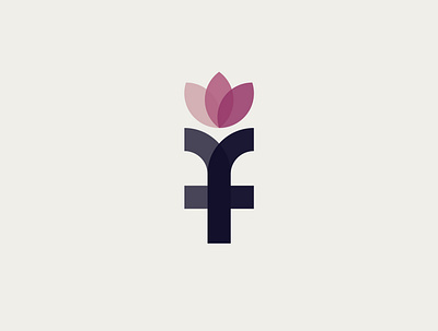 Logo idea "Flower" brand flora florist flower flower logo flowers graphic design icon idea letter logo logodesign logos logotype mark minimal minimalism purple логотип цветок