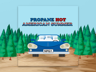 Propane Hot American Summer | National Propane Gas Association design flat illustration social media social media design typography vector