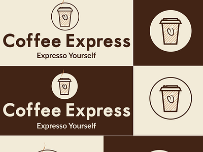 Coffee Express logo art branding design flat icon illustration illustrator logo minimal typography vector