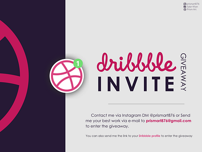 DRIBBBLE INVITE GIVEAWAY app art design illustration lettering typography ui vector web website