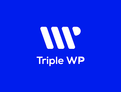 Triple WP Logo app art branding design flat icon illustration illustrator logo minimal typography vector