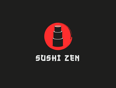 Sushi Zen Logo app art branding design flat icon illustration illustrator logo minimal typography vector