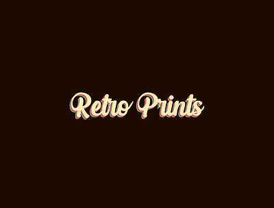 Retro Prints Logo app art branding design flat icon illustration illustrator logo minimal typography vector
