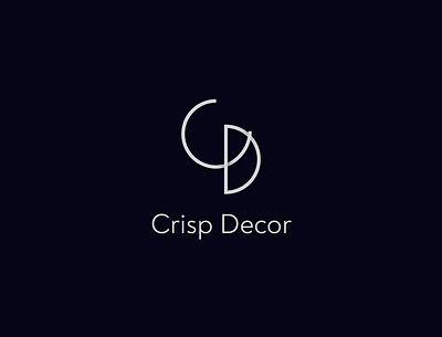 Crisp Decor. app art branding design flat icon illustration illustrator logo minimal typography vector