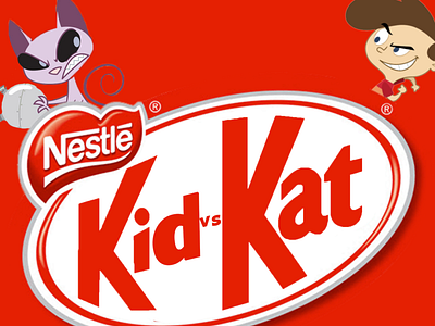 kid vs kat brand brand identity branding cartoon chocolates dribble logo marketing nostalgia photoshop