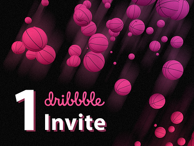 1 Dribbble Invite art concept creative design design dribbble invite dribble illustration art invitation invite