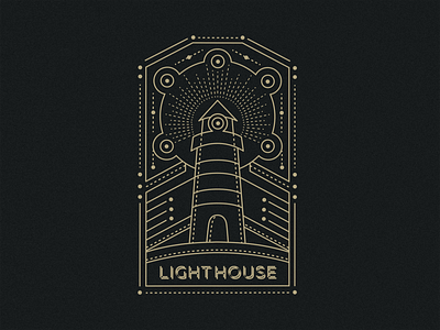 Lighthouse art branding concept creative design dark design gold graphic design illustration illustration art lighthouse logo