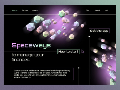 Spaceways - manage App template 3d app art black concept creative design design landingpage mobileapp motion graphics purple space ui ux uxui web webdesign website