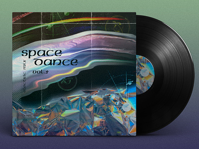 Spase Dance v.5 - Vinyl Cover art cd collage concept cover creative design design illustration illustration art liquid music space vinyl