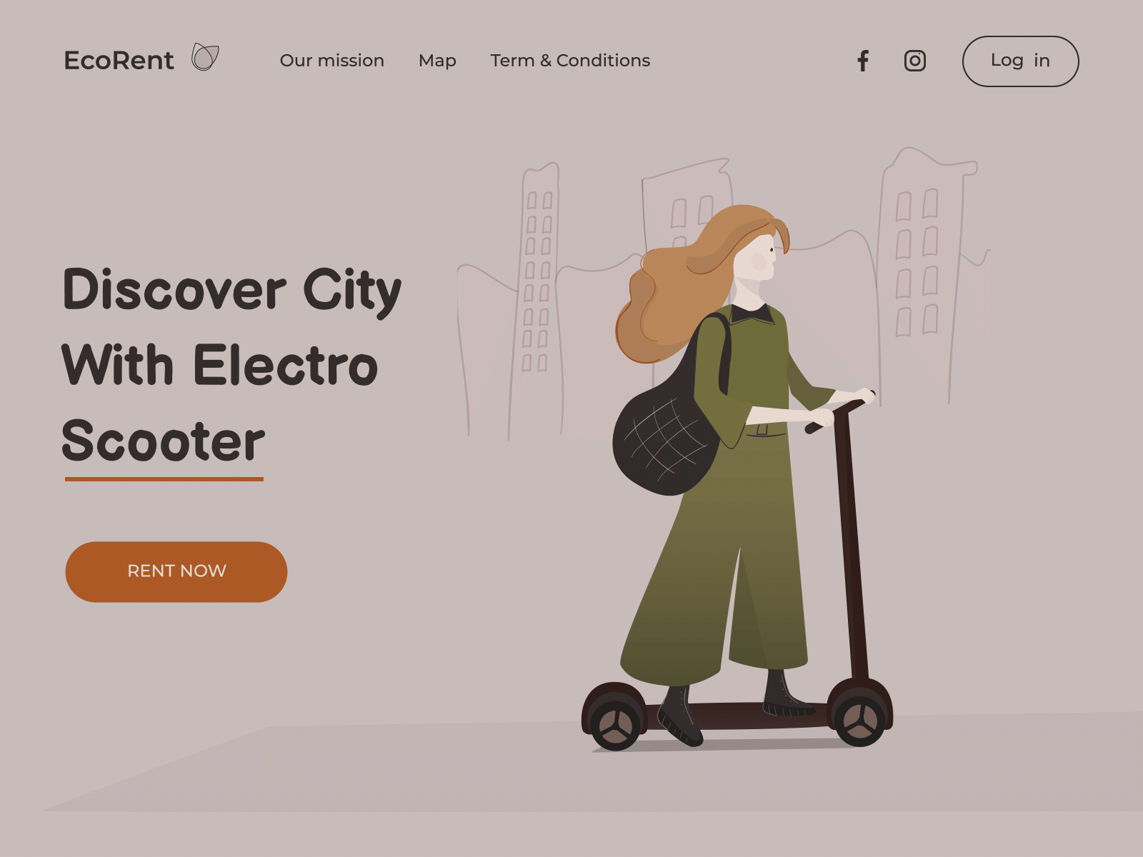 Scooter Rent Home Page Animated