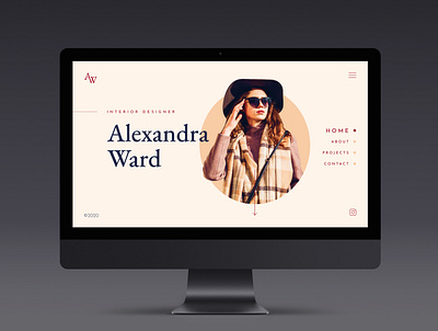 Alexandra Ward interior design personal site portfolio webdesign website