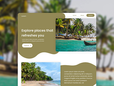 Travel site design design ui ux web