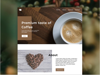 Simple Coffee Site design ui ux vector web webdesign