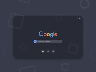 Google Dark Mode dark ui design flat google minimal redesign ui ux vector web webdesign website