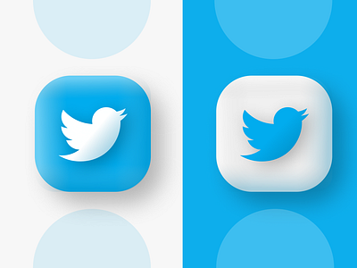 Soft Twitter app design icon logo twitter icon vector web