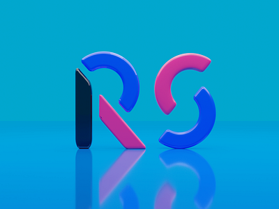 RS logo 3d 3d 3dicon blender3d branding design icon logo