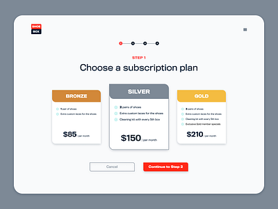 Shoe Box Subscription dailydesign design figma interface subscription typography ui ui design web website