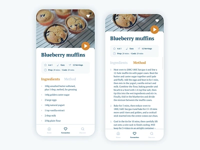 Meal Time App Recipe Page app app design dailydesign figma food food app interface mobile recipe recipe app typography ui ui design