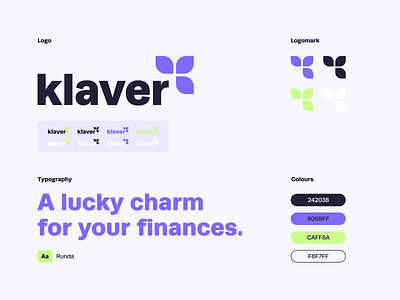 Klaver Brand Guidelines branding colors design figma guidelines logo typography ui ui design vector