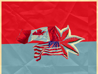 Cannabis USA Canada - Illustration for professionnal article artivle canabis law regulation vertical