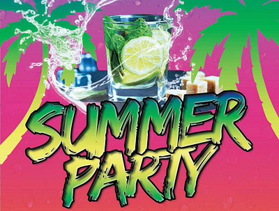 "Summer Party" flyer mojito nightlife party