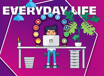 EveryDay Life creation facebook illustration linkedin poster