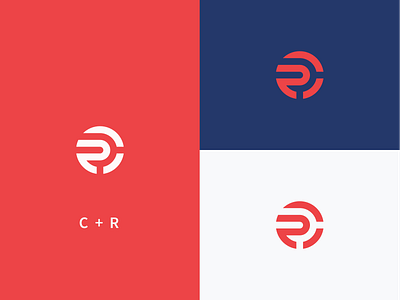 C + R Monogram bold creative geometic geometric design minimal monogram monogram logo monoline