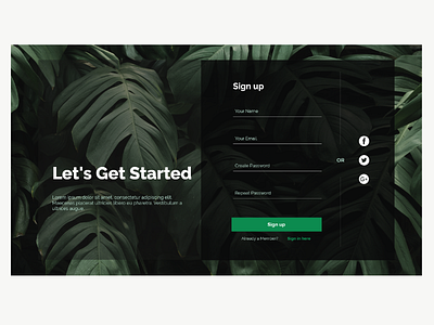 Sign Up Page signup ui web web design