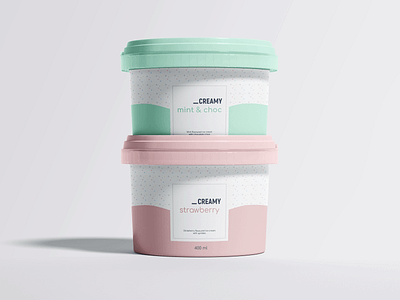 Ice Cream Packaging dribbbleweeklywarmup icecream packaging