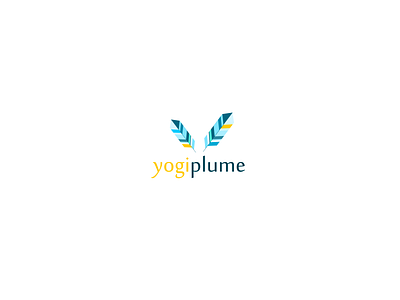 Yoga Studio Logo feathers illustrator logo yoga