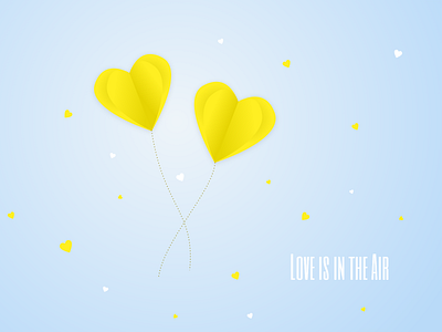 Love is in the Air challenge dribbbleweeklywarmup heart illustration love nopink valentines