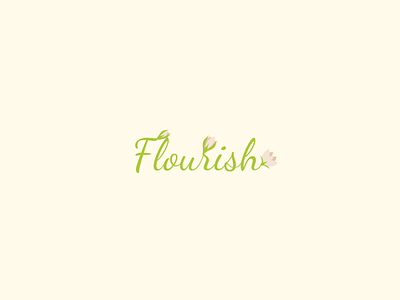 Flourish challenge design dribbbleweeklywarmup flourish flower illustration logo