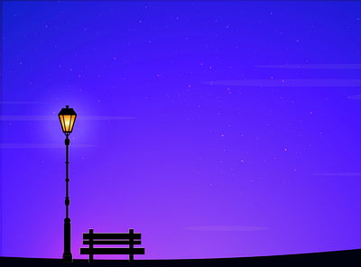 Street Lamp illustraion illustrator lamp lantern stars street